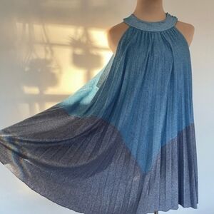 Free People Metallic Love Pleated Dress